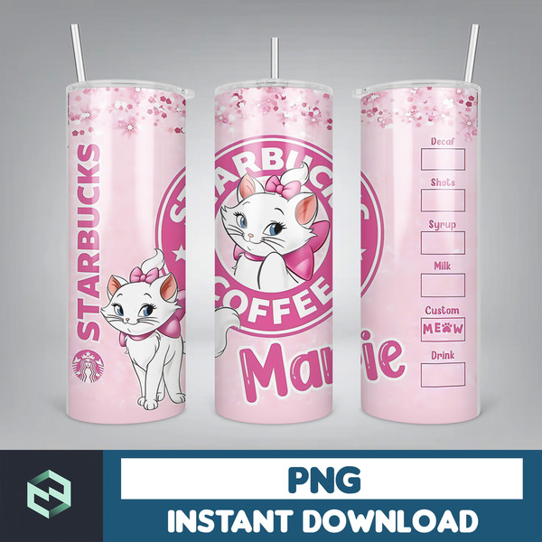 Cartoon Tumbler, Starbucks Tumbler 20oz Skinny Sublimation, Cute Digital Design, PNG Instant Download (44).jpg