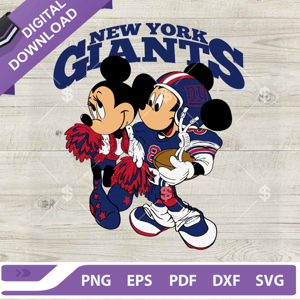 Mickey And Minnie New York Giants SVG, Mickey And Minnie Mouse NFL Football SVG, New York Giants Football SVG.jpg