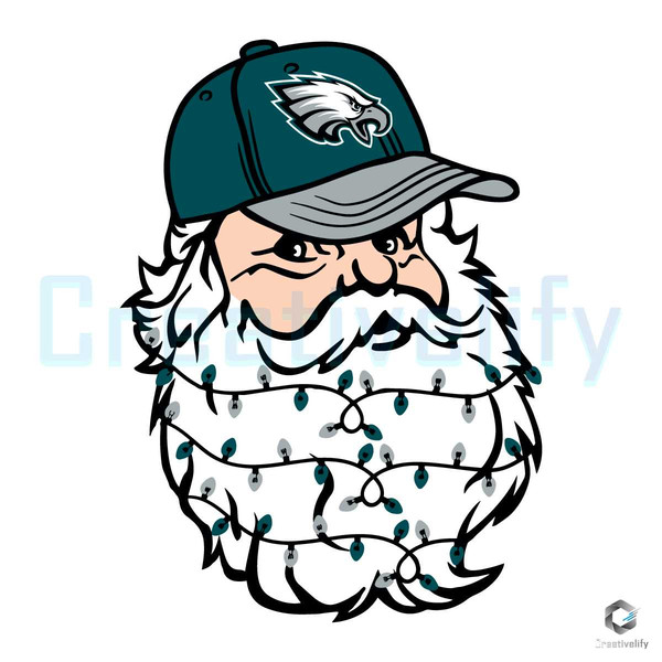 Santa Philadelphia Football SVG Christmas Eagles Team File.jpg