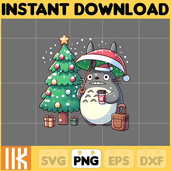 Anime Christmas Png, Manga Christmas Png, Totoro Christmas Png, Totoro Png, Png Sublimation, Digital Instant Download File (18).jpg