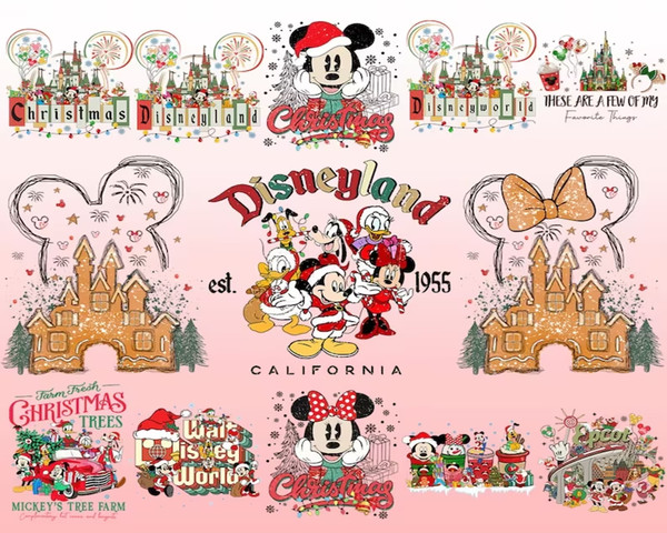 Christmas Mickey And Friends PNG Bundle, Bundle Merry Christmas(1).jpg