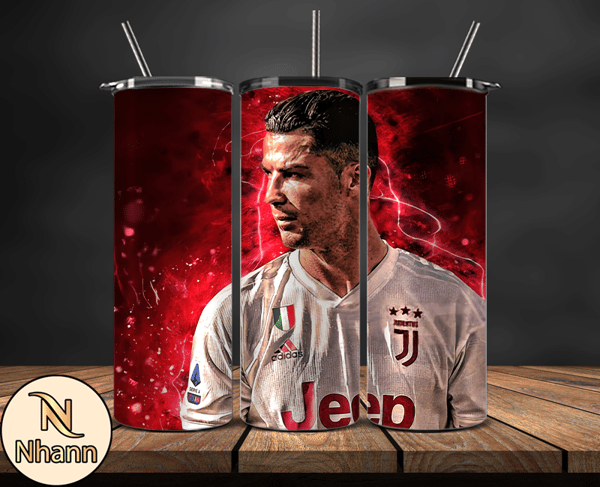Cristiano Ronaldo 20oz Skinny Tumbler Wrap Sublimation Design, CR7 20oz  Template, Straight & Tapered Tumbler Wrap, PNG Digital Download 
