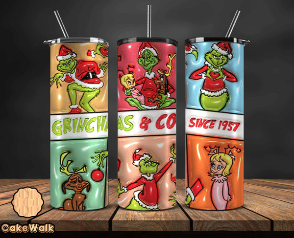 Christmas Tumbler Design,Grinch Tumbler Wrap, Christmas Tumbler Png 48