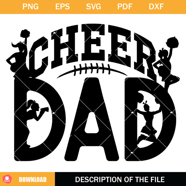 Football Cheerleader Dad Svg, Cheer Dad Svg, Cheerleader Svg.jpg