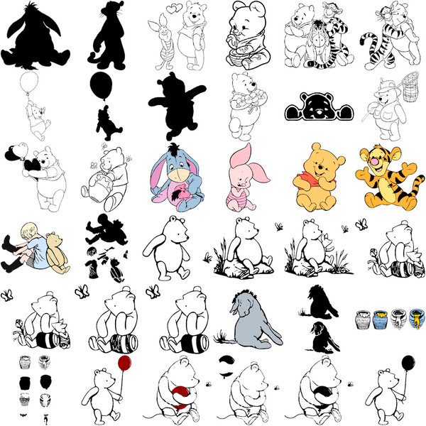 Crafting Nostalgia with Classic Pooh Ultimate Bundle SVG