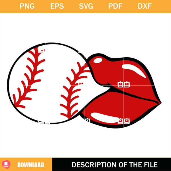 Baseball Lips Svg , Lips Svg, Bubblegum Chewing SVG, Softball Svg.jpg