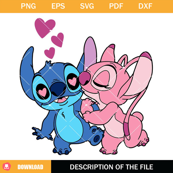 Angel kisses Stitch Svg, Cute Cartoon Character Svg, Stitch.jpg