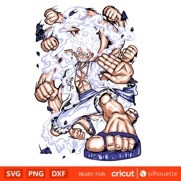 One Piece Svg, Luffy Gear 5, Luffy Nika, One Piece Anime, Manga, One Piece Png  High-Quality Anime Vector Design 1.jpg