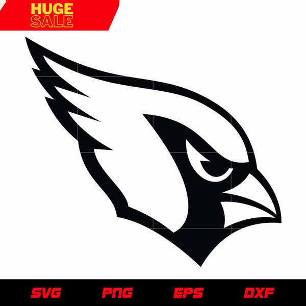 Arizona Cardinals logo black and white svg, nfl svg, eps, dxf, png, digital file.jpg