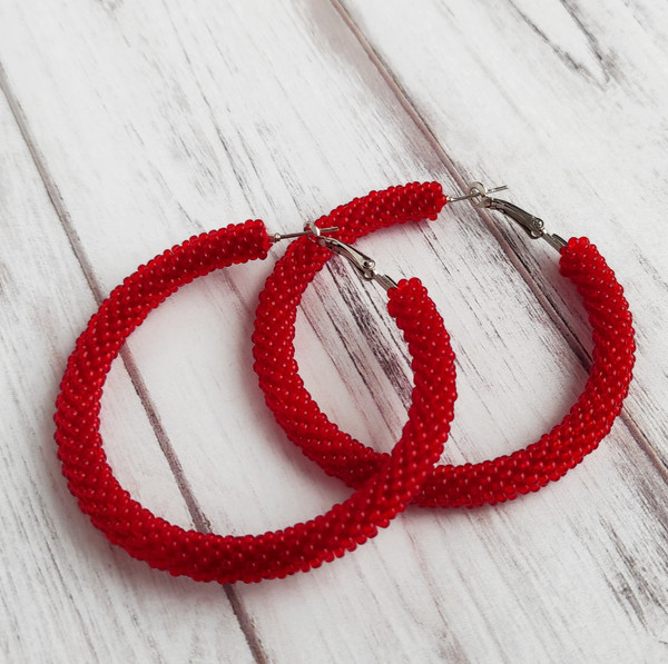 Red-Beaded-Earrings-Red-Seed-Bead-Earrings-Statement-Earrings-Big-Hoops.jpeg