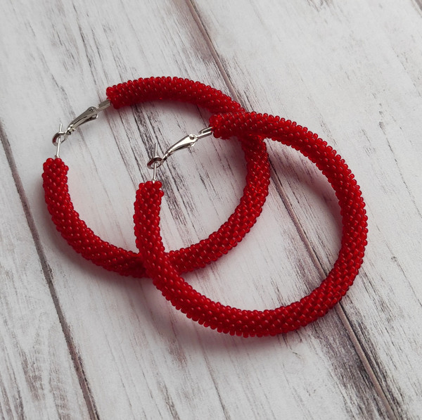 Red-Beaded-Earrings-Red-Seed-Bead-Earrings-Statement-Earrings-Big-Hoops.jpeg