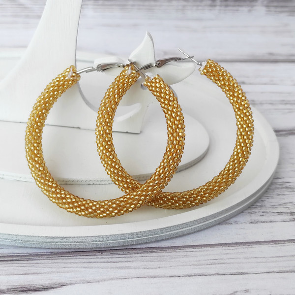 Golden-Earrings-Gold-Beaded-Earrings-Big-Hoop-Earrings.jpeg