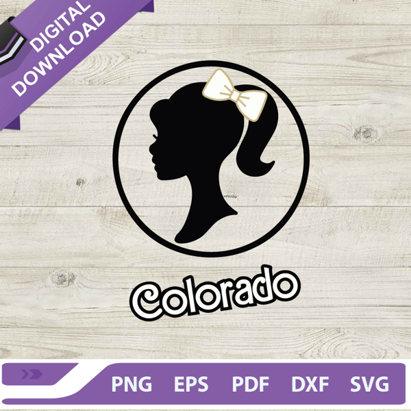 Colorado Buffaloes NFL Barbie Logo SVG, Colorado Buffaloes Football SVG, Colorado Buffaloes SVG, Football Team DXF SVG PNG EPS.jpg