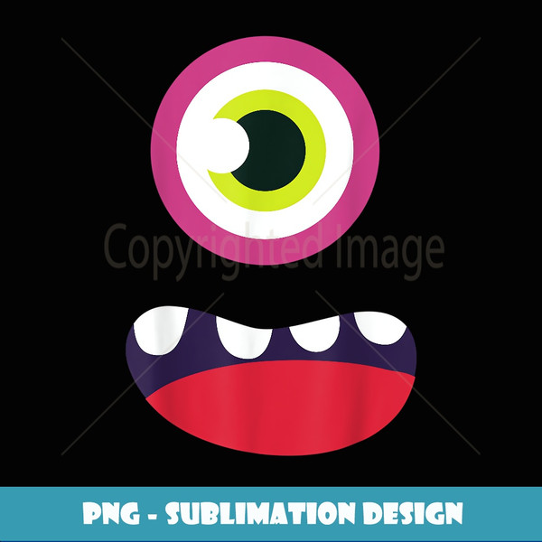 Cool Funny Monster Anime Novelty Illustration Graphic Design - Vintage Sublimation PNG Download