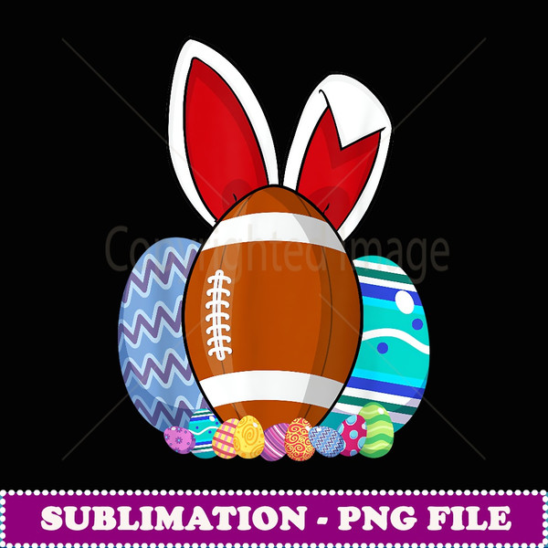 Cute Football Easter Egg Bunny For Kids Boys Toddler - PNG Sublimation Digital Download