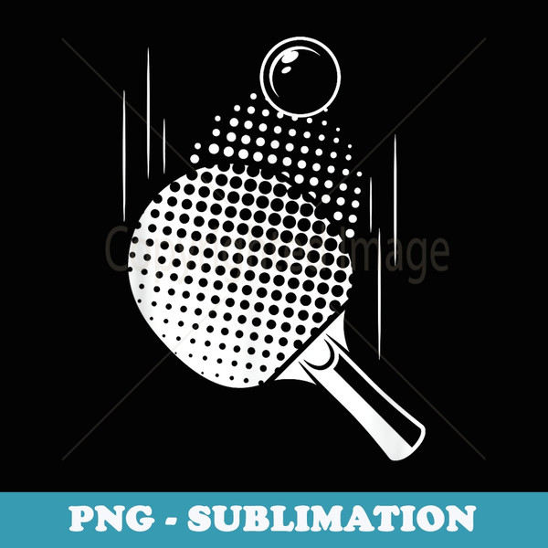 Table Tennis Racket Ball Ping Pong Player - Aesthetic Sublimation Digital File