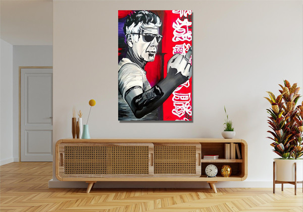 Anthony Bourdain Middle Finger Ready To Hang Canvas,Anthony Color Pop Art Photo,Anthony Bourdain Print, Kitchen Decor,Anthony Bourdain Photo.jpg