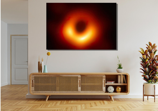 Black Hole Ready To Hang Canvas,First Black Hole Photo Poster,First Black Hole Real Photo Canvas Wall Art,Nasa Wall Art,Space Wall Art Print.jpg