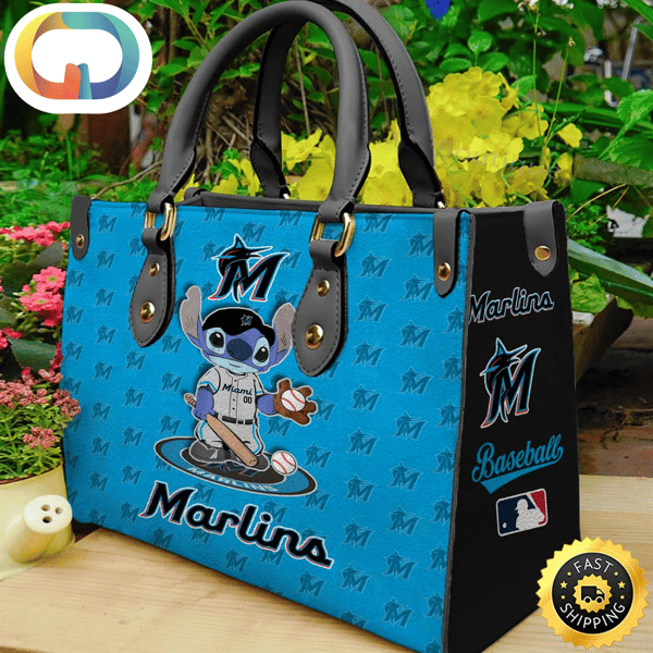 Miami Marlins Stitch Women Leather Hand Bag.jpg