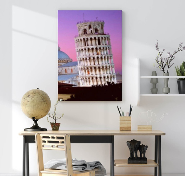 Italy Prints, Pisa Tower Canvas Print Gallery Wrap , Travel Poster , Italian Wall Art, Office Wall Art, City Art Print, Pisa Wall Art Canvas.jpg