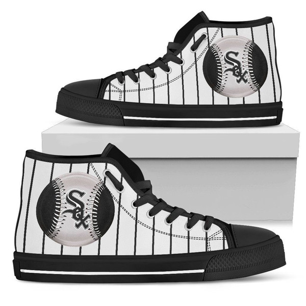 Chicago White Sox MLB Baseball Custom Canvas High Top Shoes HTS1302.jpg