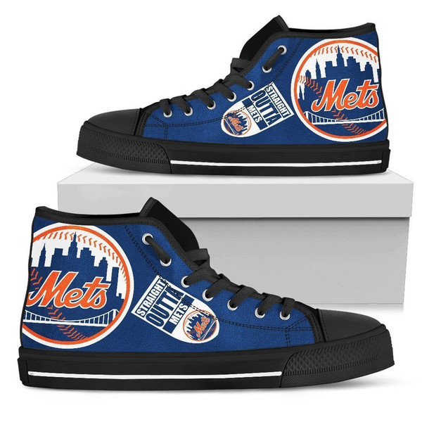 Straight Outta New York Mets MLB Custom Canvas High Top Shoes HTS0495.jpg