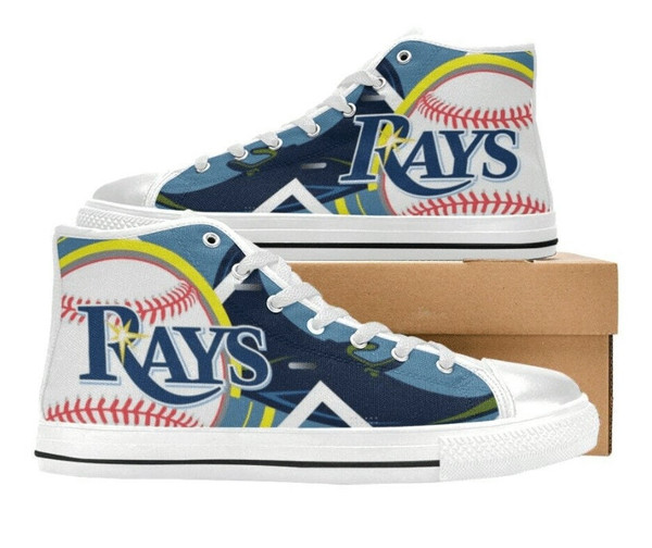 Tampa Bay Rays MLB Baseball Custom Canvas High Top Shoes HTS0665.jpg