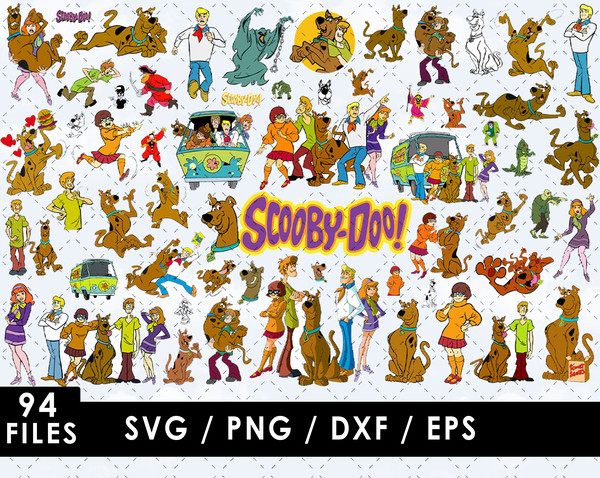 Scooby Doo Svg Files, Scooby Doo Png Files, Vector Png Images, SVG Cut File for Cricut, Clipart Bundle Pack