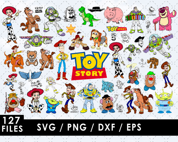 Toy Story Svg Files, Toy Story Png Files, Vector Png Images, SVG Cut File for Cricut, Clipart Bundle Pack