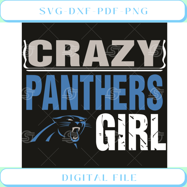 Carolina Panthers Crazy Girl Svg Sport Svg, Crazy Girl Svg.jpg