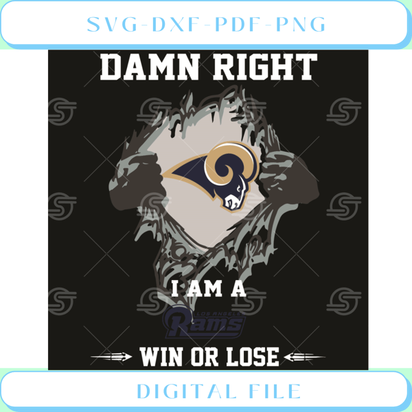 Damn Right I Am A Rams Win Or Lose Svg Sport Svg.jpg