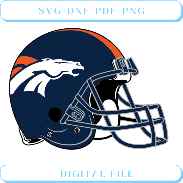 Denver Broncos Helmet Logo SVG Cut File.jpg