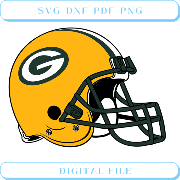 Green Bay Packers Helmet SVG Cut File.jpg