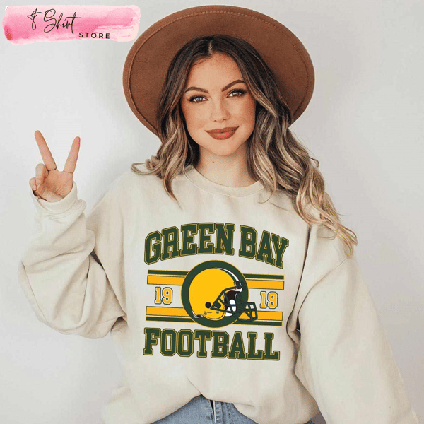 Green Bay Packers Football Sweatshirt Game Day Gift - Happy Place for Music Lovers.jpg