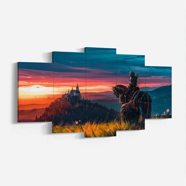 The Witcher 3 Poster, Geralt of Rivia Wall Decor, Canvas Pri