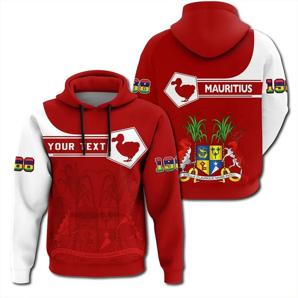 Mauritius Hoodie Pentagon Style, African Hoodie For Men Women