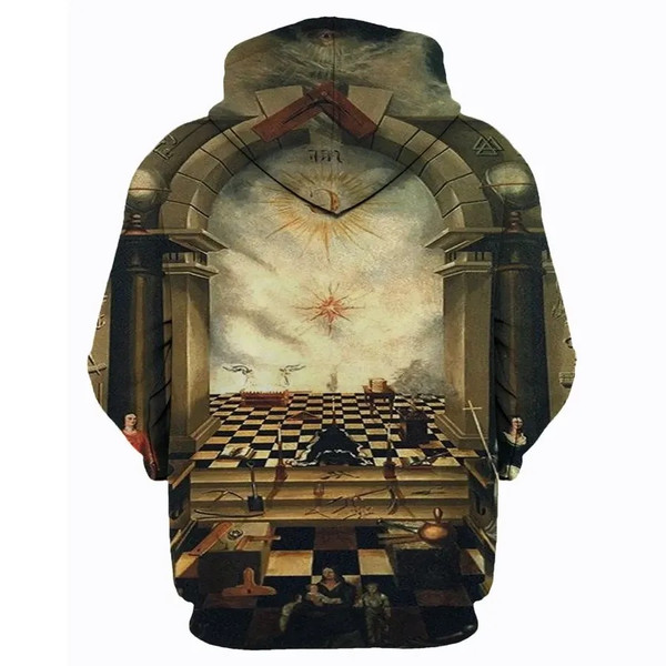 Chessboard Freemasonry Hoodie, African Hoodie For Men Women