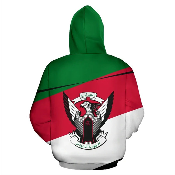 Sudan Flag Hoodie Vivian Style, African Hoodie For Men Women