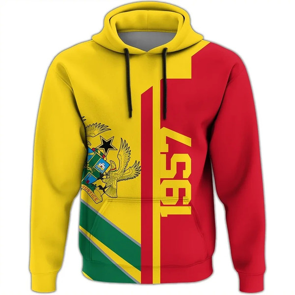 Ghana Half Concept Hoodie, African Hoodie For Men Women