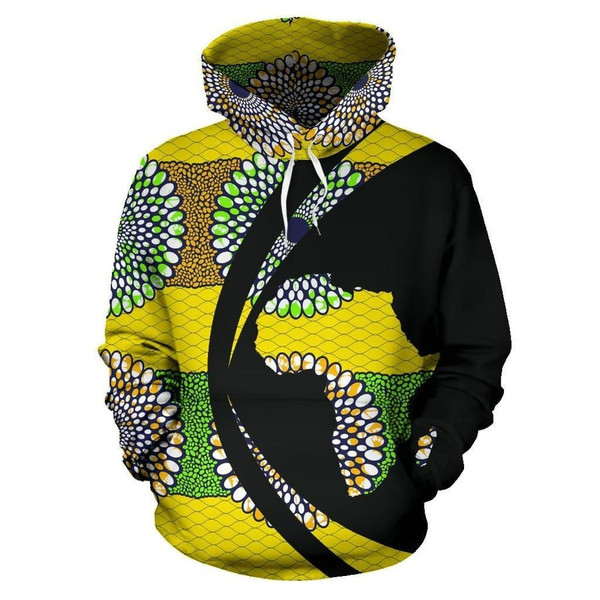 Ankara Cloth - Imarisa Light Hoodie - Circle Style, African Hoodie For Men Women