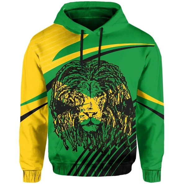 Jamaica Lion Hoodie Bly Style, African Hoodie For Men Women