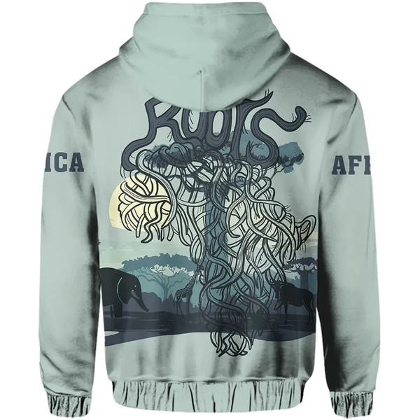 African Landscape People And Animals Hoodie, African Hoodie For Men Women