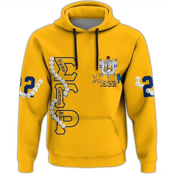 Sigma Gamma Rho Pearl Yellow Hoodie, African Hoodie For Men Women