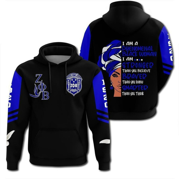 ZETA PHI BETA PHENOMENAL HOODIE, African Hoodie For Men Women