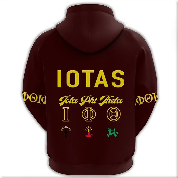 Brown Iota Phi Theta Hoodie, African Hoodie For Men Women