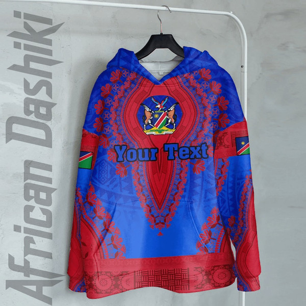 Namibia - Blue Version Hoodie Vintage African Dashiki, African Hoodie For Men Women