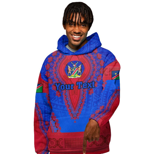 Namibia - Blue Version Hoodie Vintage African Dashiki, African Hoodie For Men Women