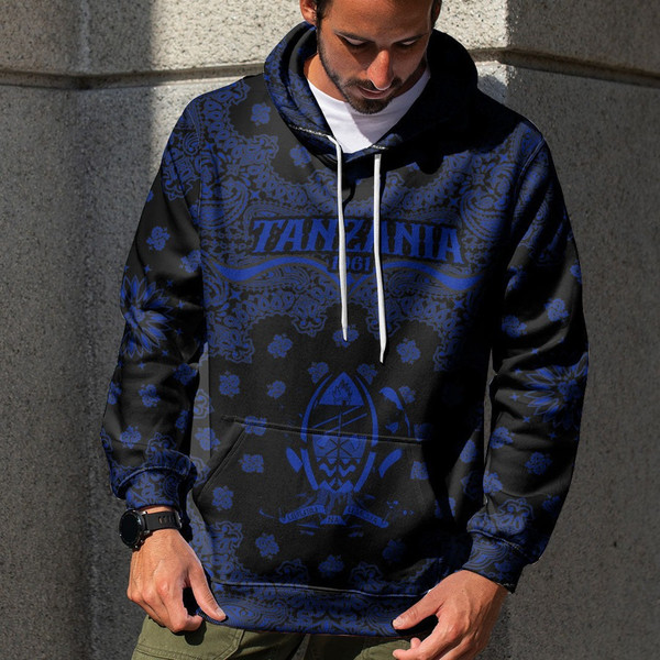 Tanzania Hoodie Paisley Bandana "Never Out of Date" (You Can Personalized Custom), African Hoodie For Men Women