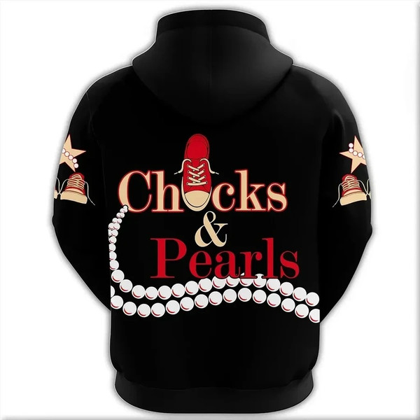 Delta Sigma Theta Pearls K.H Chucks n Pearls Hoodie, African Hoodie For Men Women