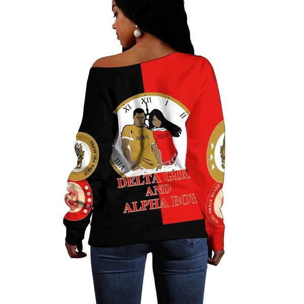 Alpha Phi Alpha Delta Sigma Theta Couple Offshoulder, African Women Off Shoulder For Women